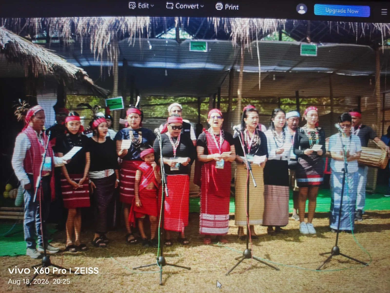 A group gathered at the Wangala festival