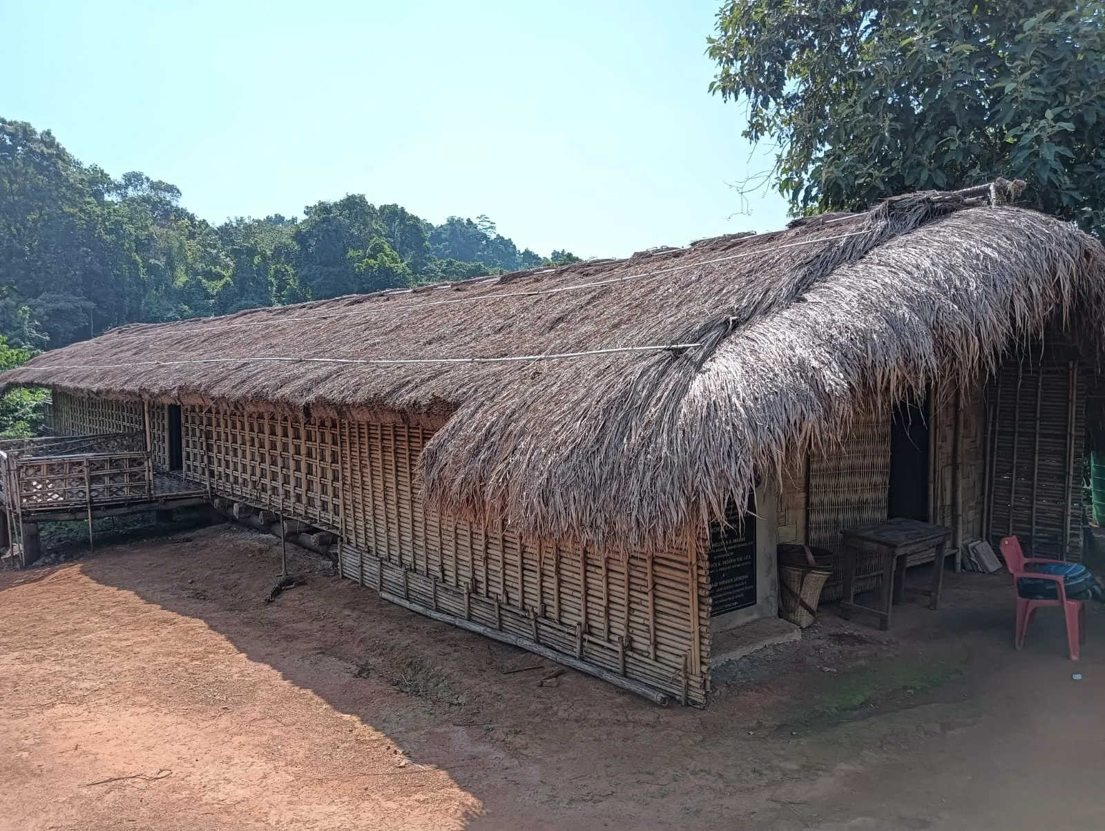 Traditional bamboo and thatch house