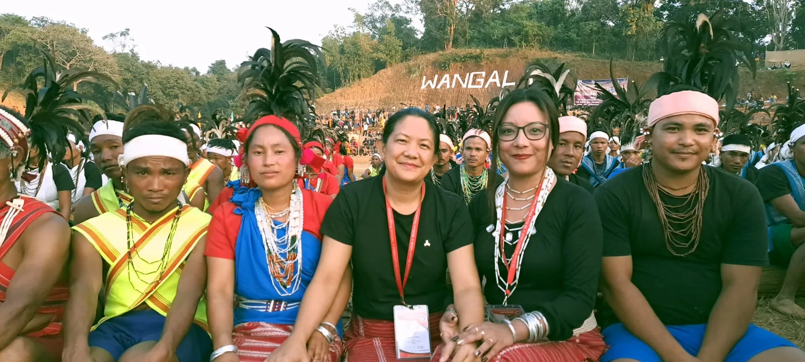 Visitors and performers at Wangala