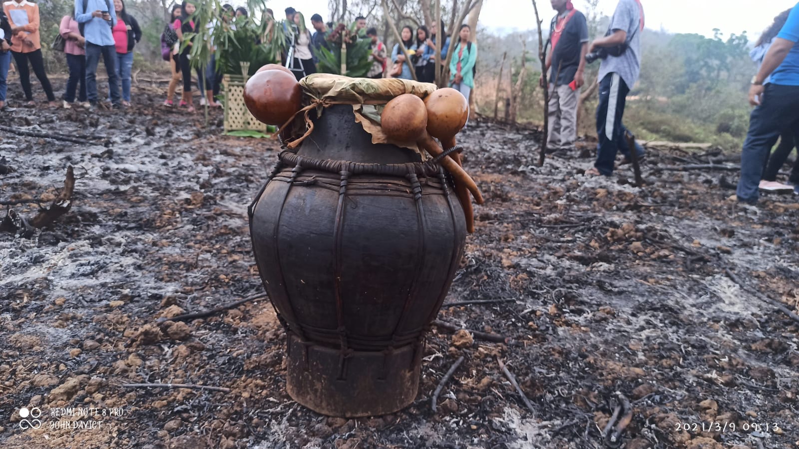 Traditional ritual vessel at Wangala