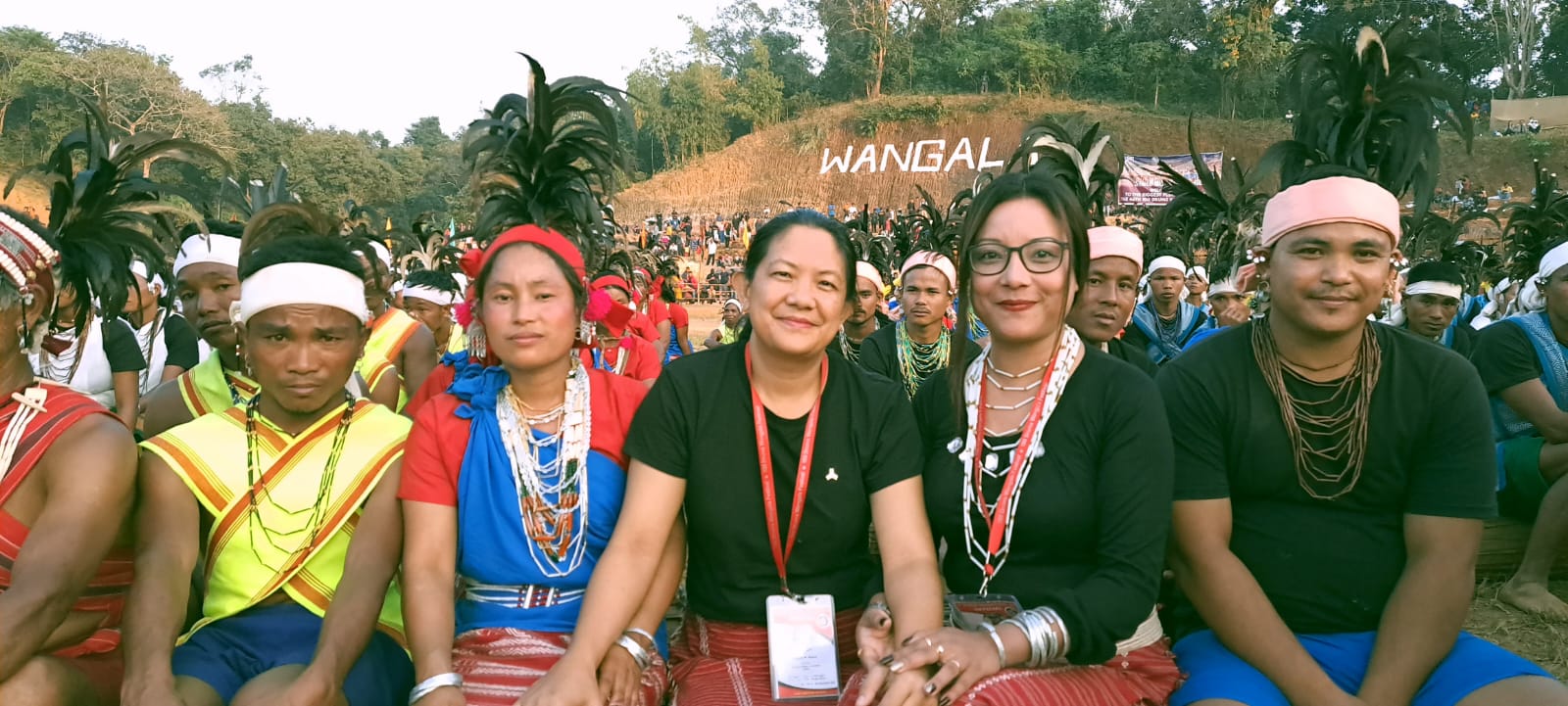 Festival audience and performers at Wangala