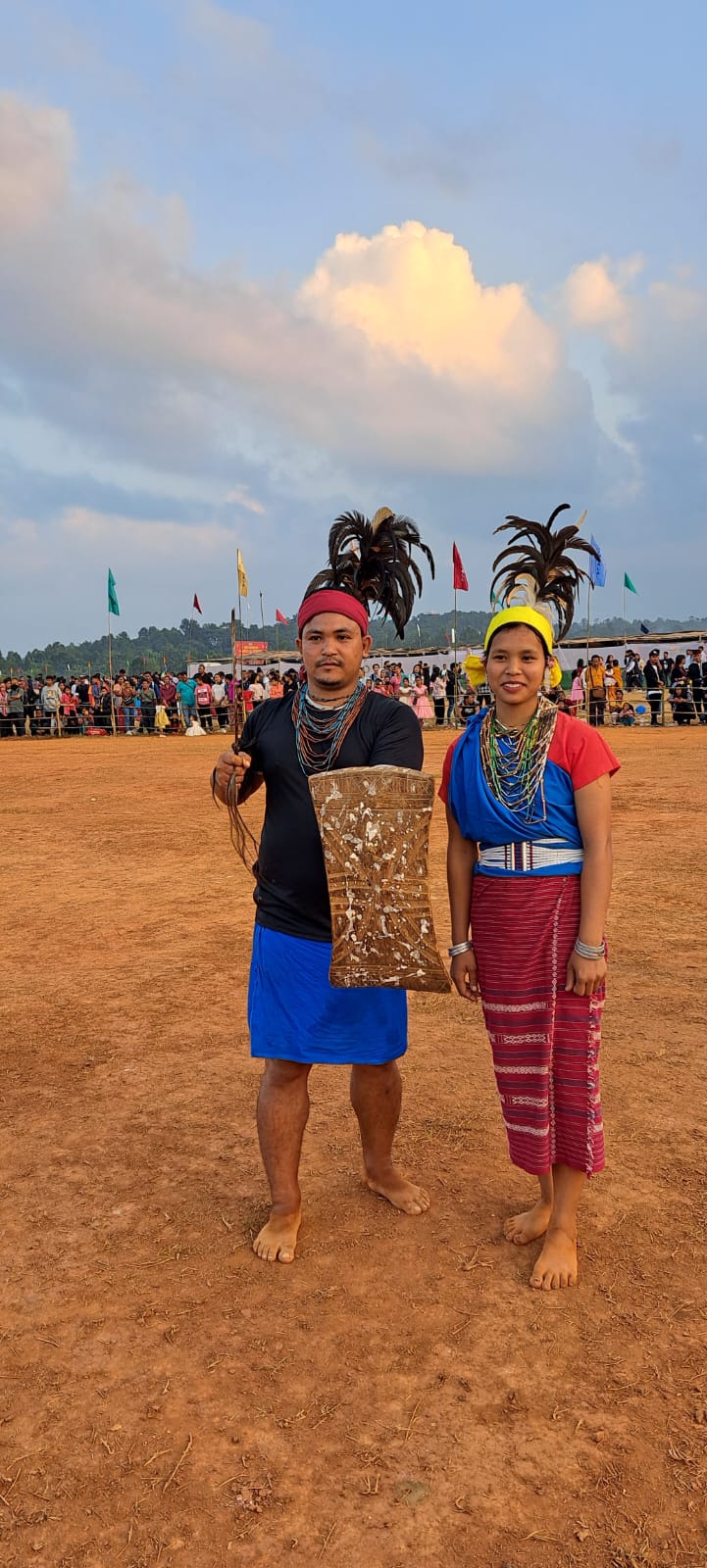Wangala performers posing at the festival ground