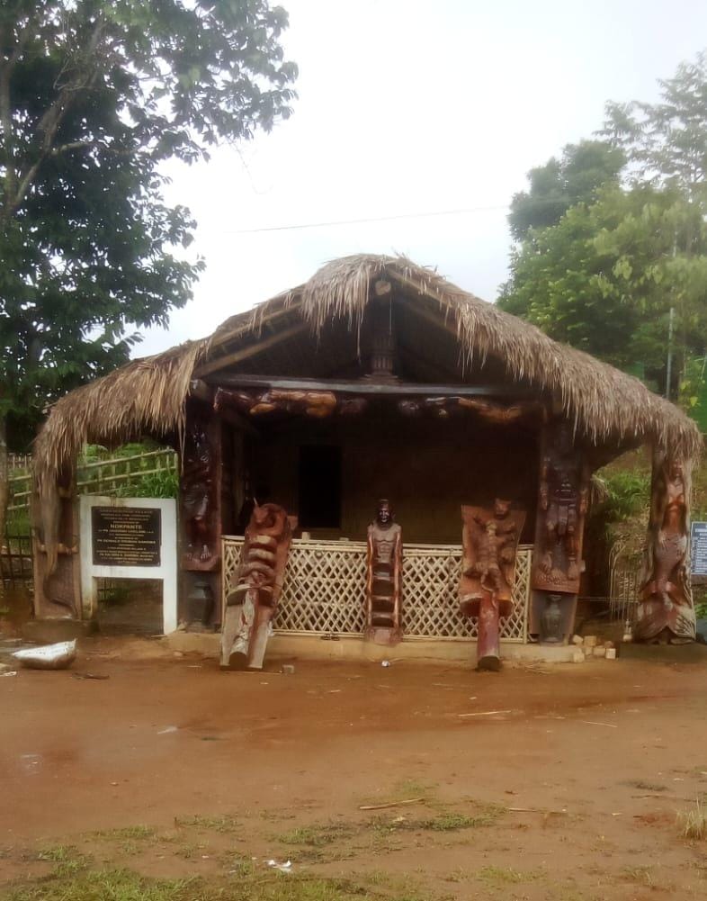 Traditional thatched home at Garo Heritage Village