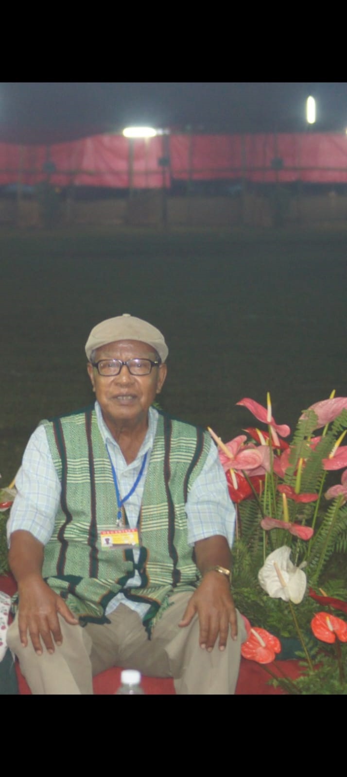 Festival guest seated during the Wangala archive gathering