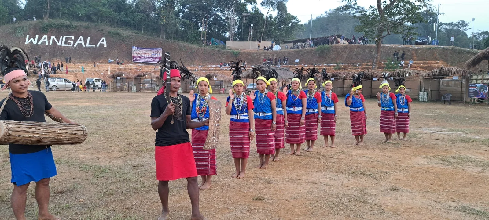 Wangala dancers performing at the festival ground